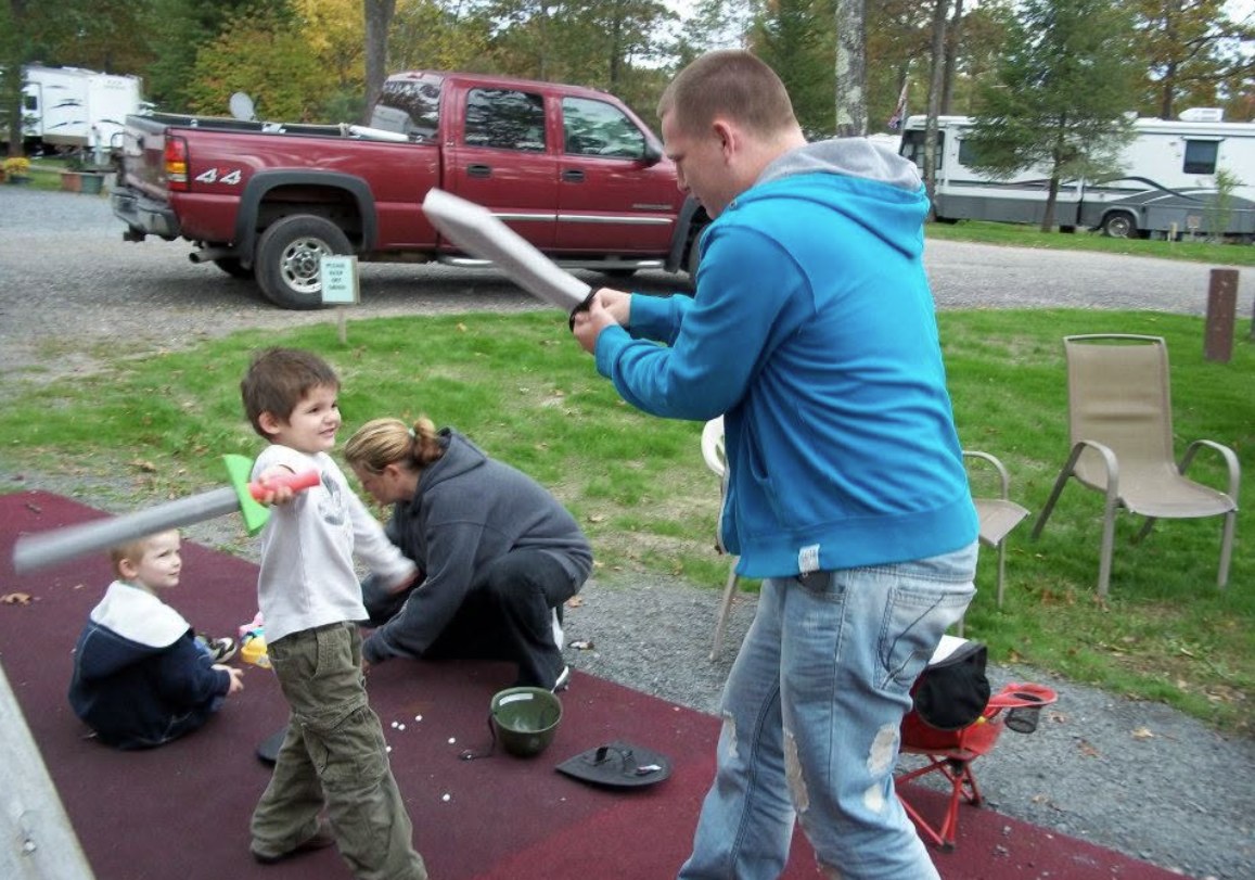 The campground weekend — the ordinary joy before everything changed.
